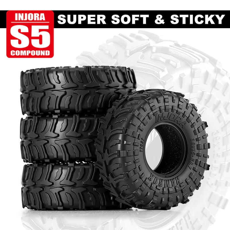 INJORA 0.7" 39*15mm HAMROK Tires for 1/30 SCX30 (T7027) - Image 8