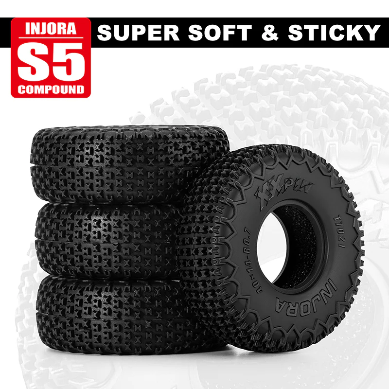 INJORA 0.7" 40*14mm XHX Pin Tires for 1/30 SCX30 (T7021) (4) - Image 5