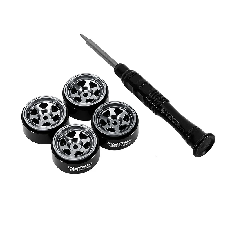 INJORA 0.7" D18 6-Spoke Aluminum Wheels for 1/30 SCX30 (W7001) - Image 13