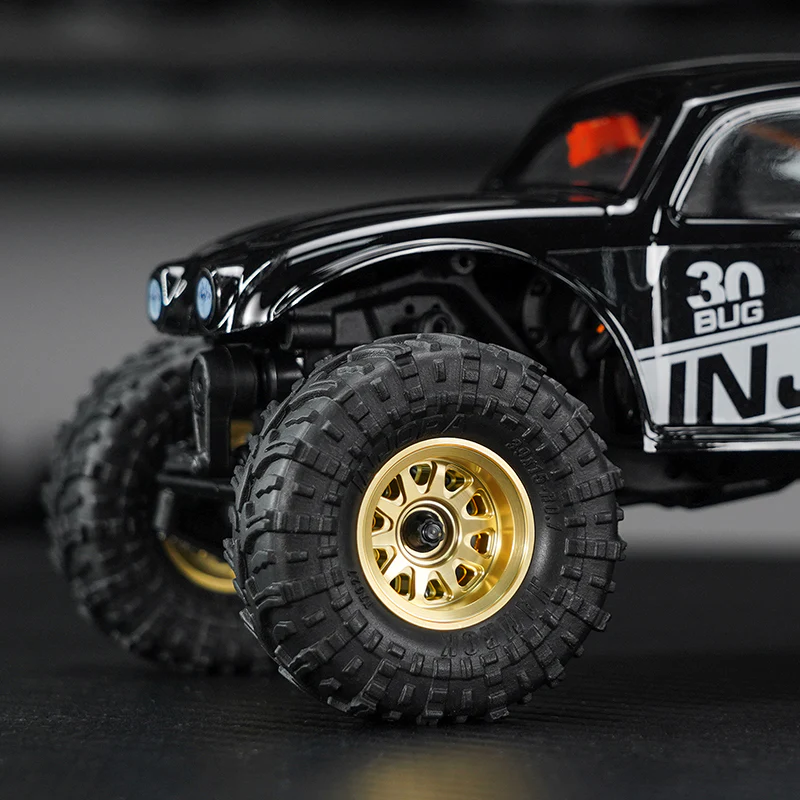 INJORA 0.7" D19 Brass Beadlock Wheels for 1/30 SCX30 (W7007) - Image 5