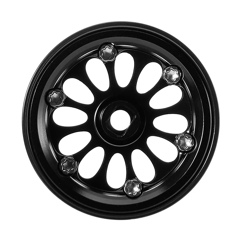 INJORA 0.7" D19 Ripple Black Brass Wheels for 1/30 SCX30 (W7005) - Image 10