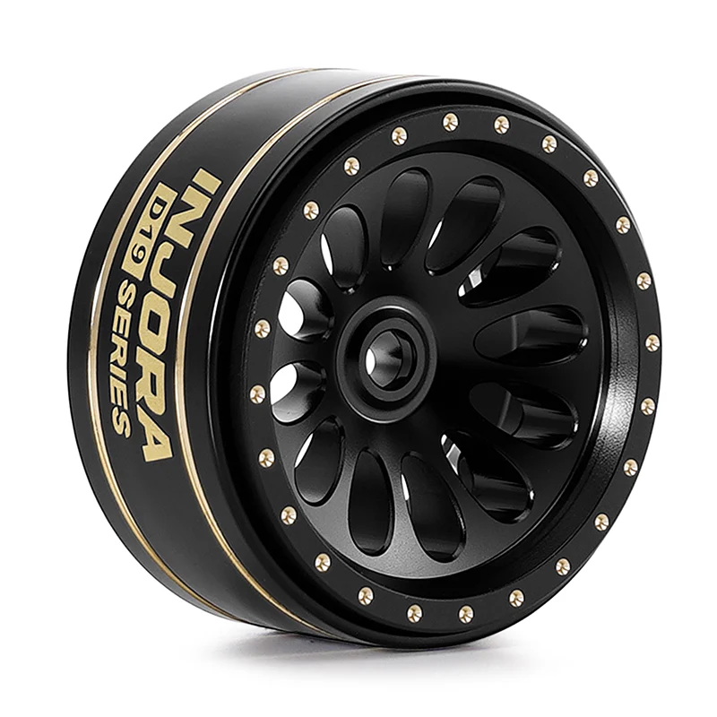 INJORA 0.7" D19 Ripple Black Brass Wheels for 1/30 SCX30 (W7005) - Image 6