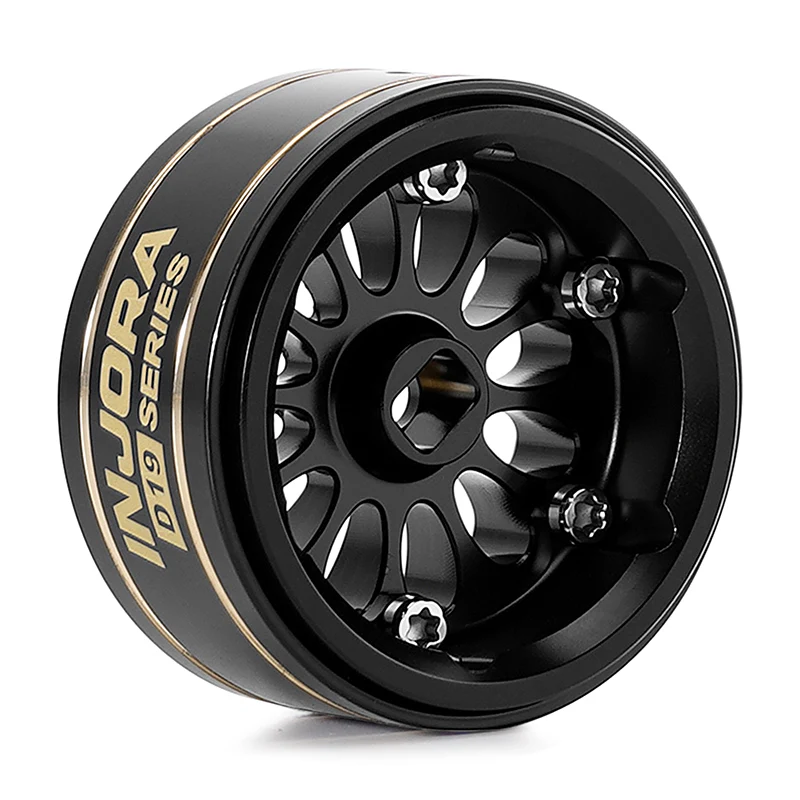 INJORA 0.7" D19 Ripple Black Brass Wheels for 1/30 SCX30 (W7005) - Image 7
