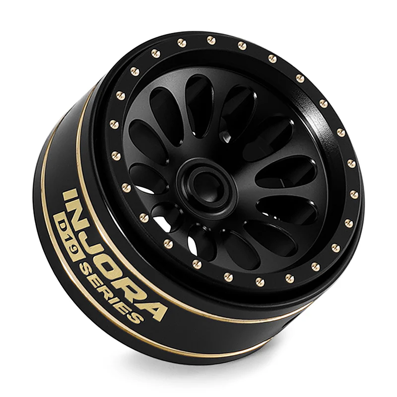 INJORA 0.7" D19 Ripple Black Brass Wheels for 1/30 SCX30 (W7005) - Image 8