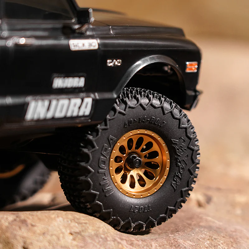 INJORA 0.7" D19 Ripple Aluminum Wheels for 1/30 SCX30 (W7005) - Image 4