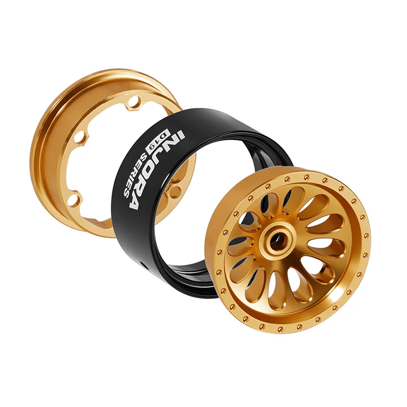 INJORA 0.7" D19 Ripple Aluminum Wheels for 1/30 SCX30 (W7005) - Image 6