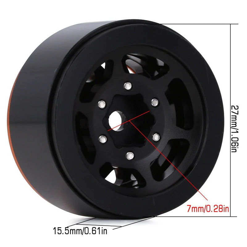 INJORA 1.0" 12-Spokes Wheels for Micro Crawlers (W1049) - Image 7