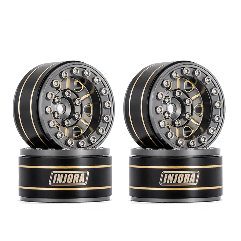 INJORA 1.0" 47g/pcs Brass -3.15mm Offset Wheels for Micro Crawlers (W1005) - Image 9