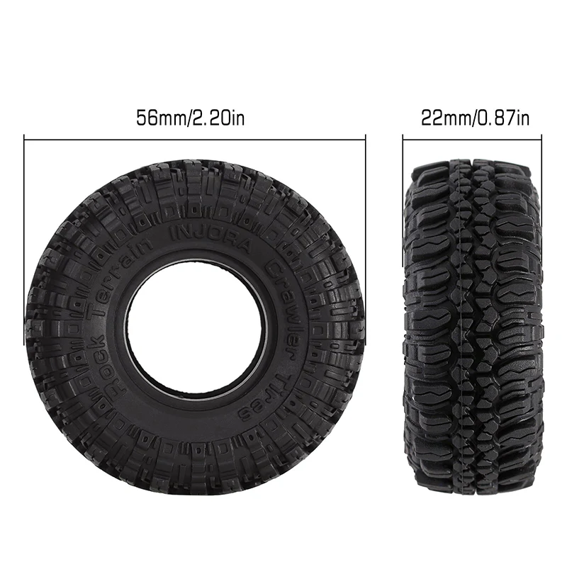 [US Warehouse] INJORA 1.0" 56*22mm S5 Rock Terrain Tires (T1005) - Image 4
