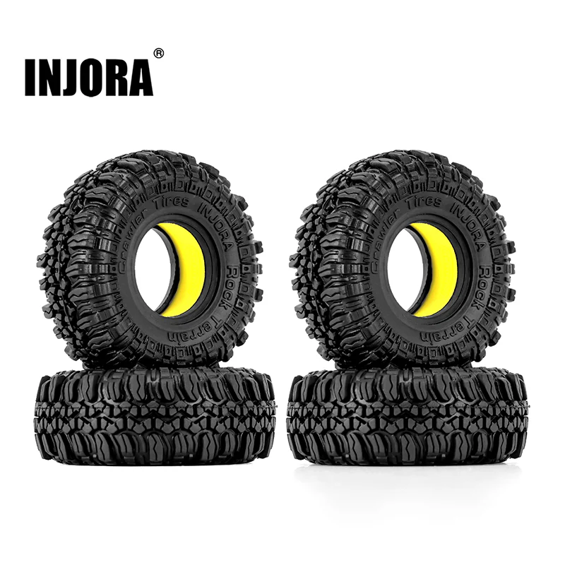 [US Warehouse] INJORA 1.0" 56*22mm Tires & Silicone Rubber Inserts Combo (4) (T1005)