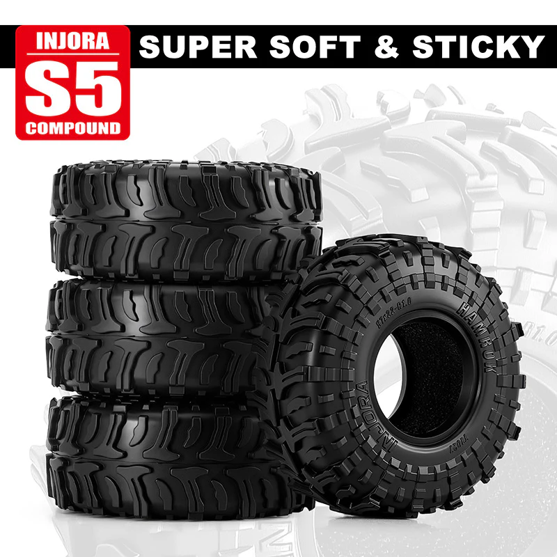 INJORA 1.0" 57*22mm HAMROK Tires (T1027) (4) - Image 5