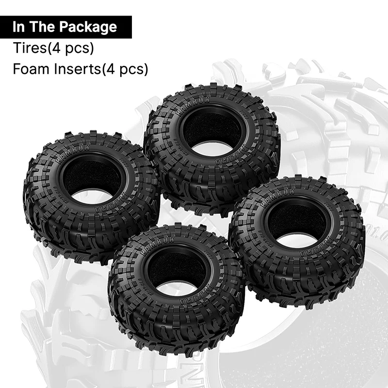 INJORA 1.0" 57*22mm HAMROK Tires (T1027) (4) - Image 6