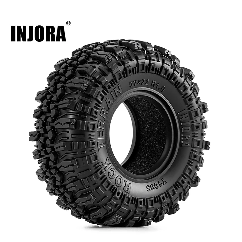 INJORA 1.0" 57*22mm Rock Terrain G2 Tires (T1005) (4)