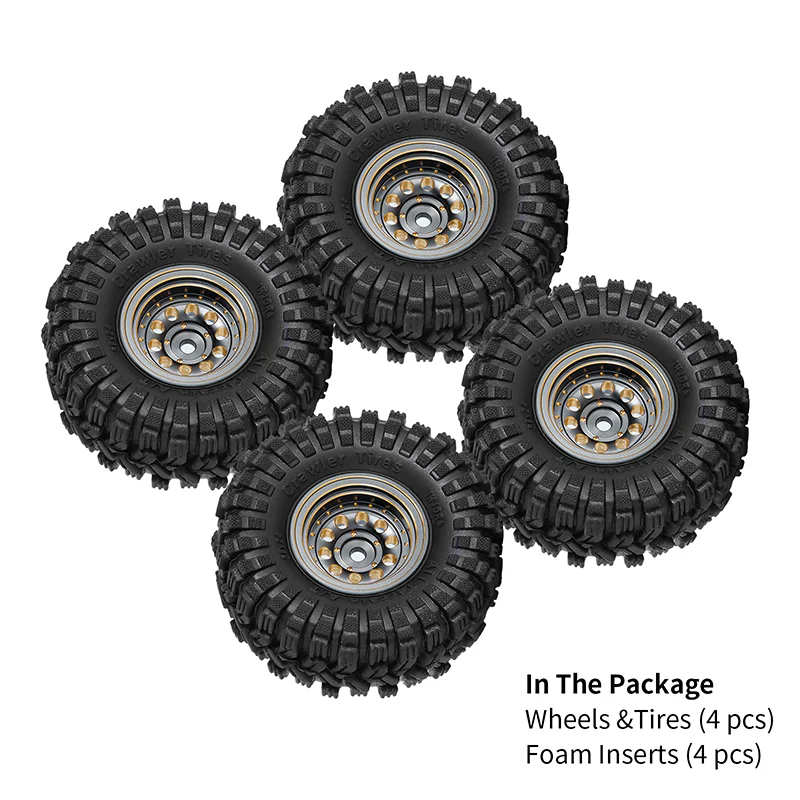 INJORA 1.0" 58*24mm  -2.65mm Offset Brass Wheel Set for Micro Crawlers (4) - Image 15