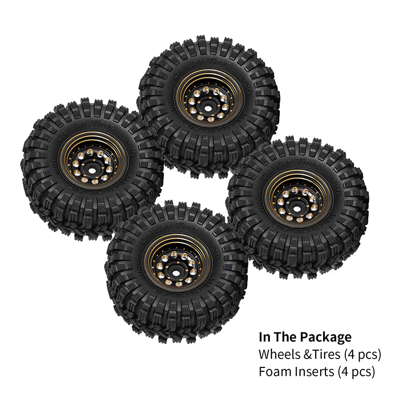 INJORA 1.0" 58*24mm  -2.65mm Offset Brass Wheel Set for Micro Crawlers (4) - Image 7