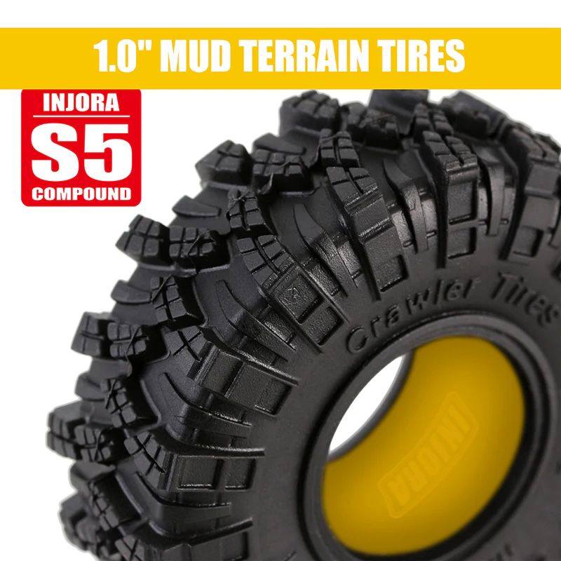 [US Warehouse] INJORA 1.0" 63*21mm Kraken Claw Tires & Inserts Combo (4) - Image 2