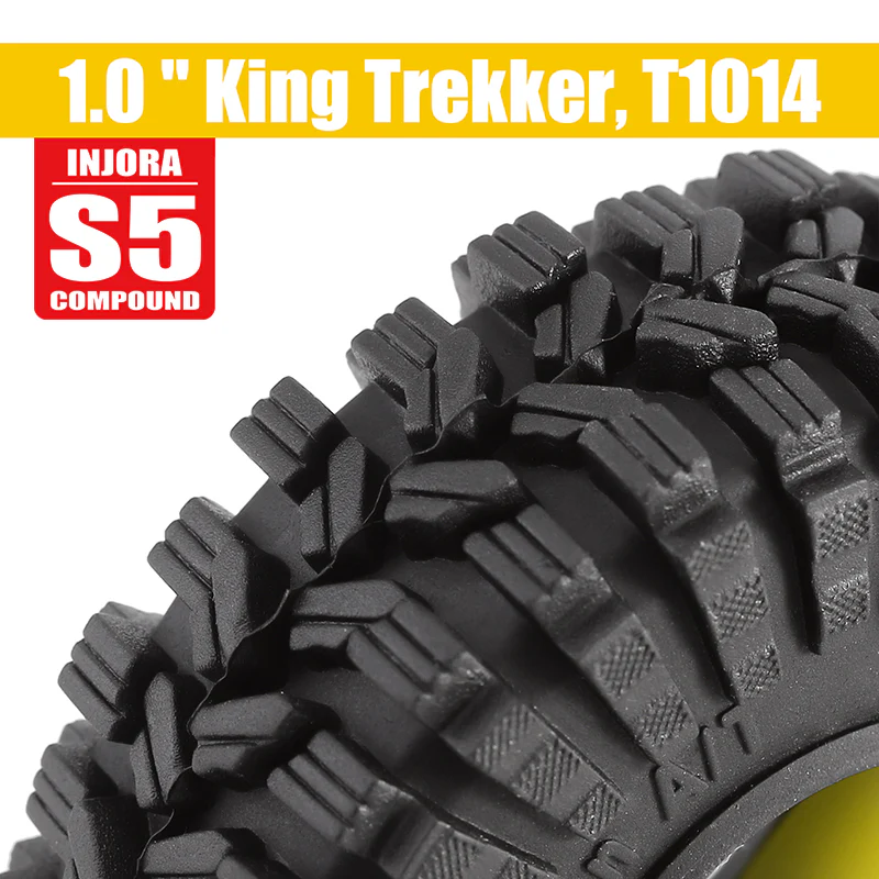 INJORA 1.0" 62*22mm King Trekker Tires & Inserts Combo (4) - Image 3