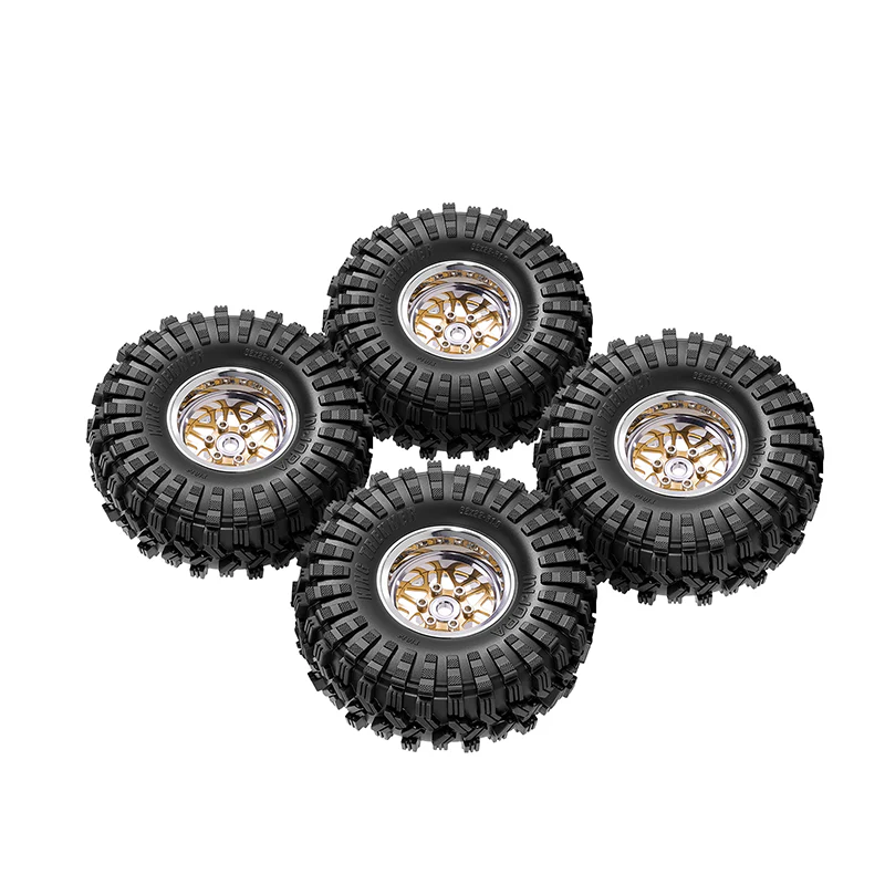 INJORA 1.0" 62*22mm -4.4mm Offset Wheel Set for Micro Crawlers (4) - Image 8