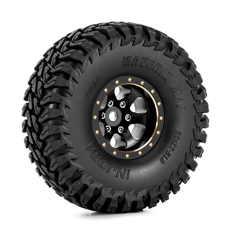 INJORA 1.0" 63*22mm -4.7mm Offset Brass Wheels Set for Micro Crawlers (4) - Image 7