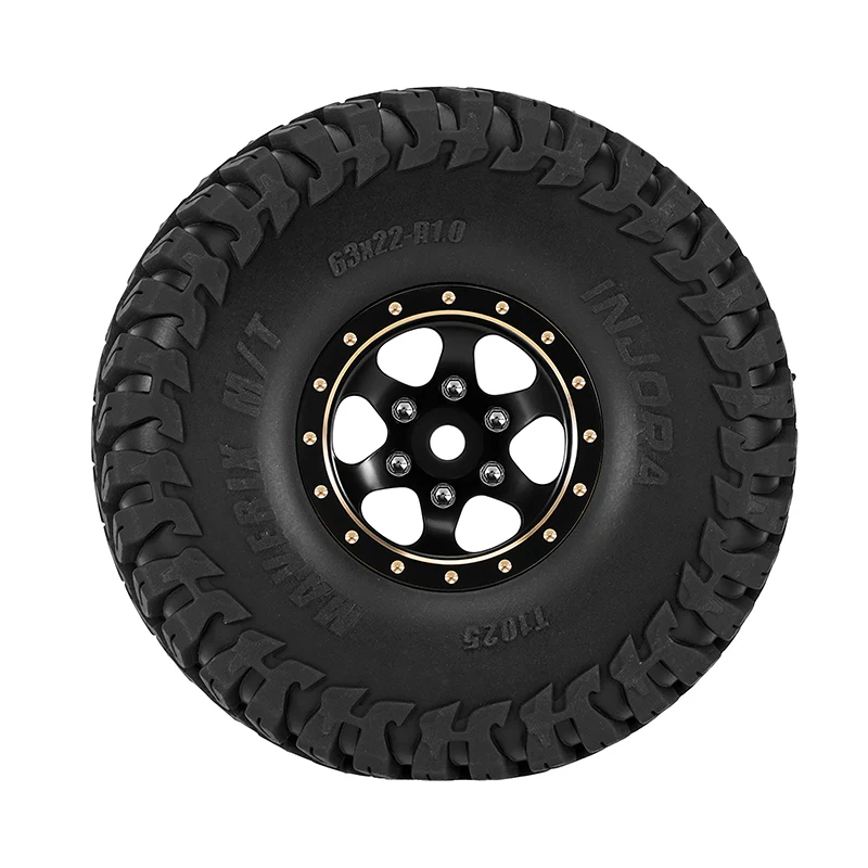INJORA 1.0" 63*22mm -4.7mm Offset Brass Wheels Set for Micro Crawlers (4) - Image 8