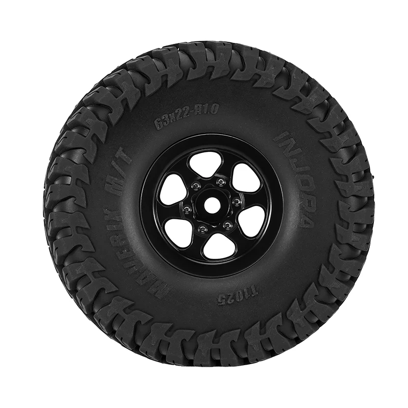 INJORA 1.0" 63*22mm -4.7mm Offset Brass Wheels Set for Micro Crawlers (4) - Image 9