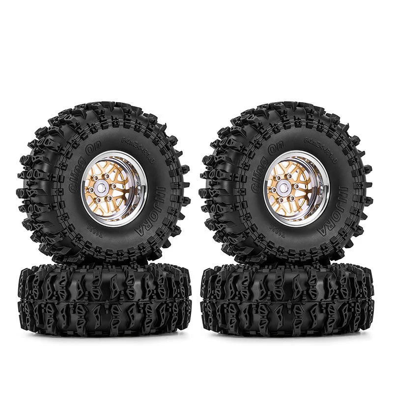 INJORA 1.0" 64*24mm -4.4mm Offset ModuWheel Set for Micro Crawlers (4) - Image 2