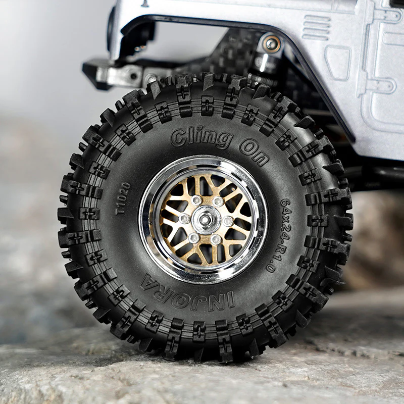 INJORA 1.0" 64*24mm -4.4mm Offset ModuWheel Set for Micro Crawlers (4) - Image 6