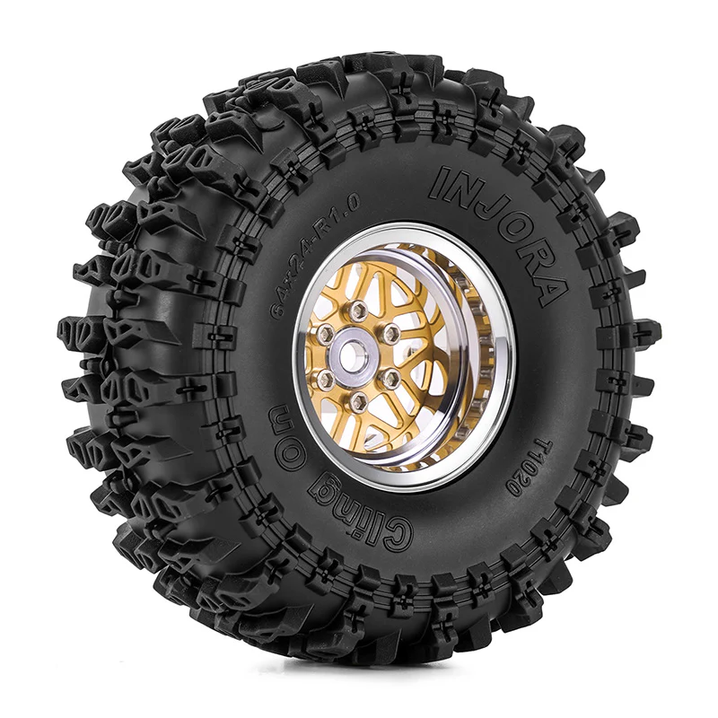INJORA 1.0" 64*24mm -4.4mm Offset ModuWheel Set for Micro Crawlers (4) - Image 7