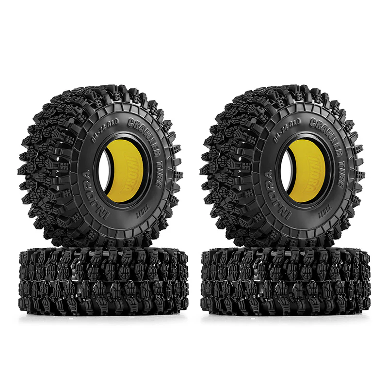 INJORA 1.0" 64*24mm Tires & Silicone Rubber Inserts Combo (4) - Image 2