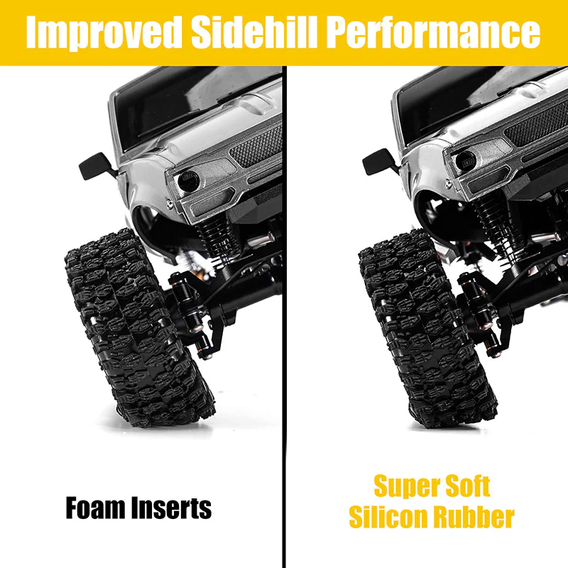 [US Warehouse] INJORA 1.0" 64*24mm Tires & Silicone Rubber Inserts Combo (4) (T1011) - Image 6