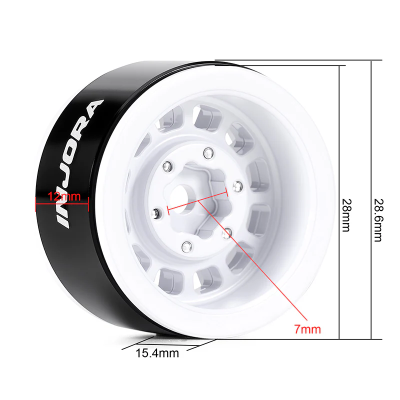 INJORA 1.0" Aluminum Wheels for Micro Crawlers (W1056) - Image 5