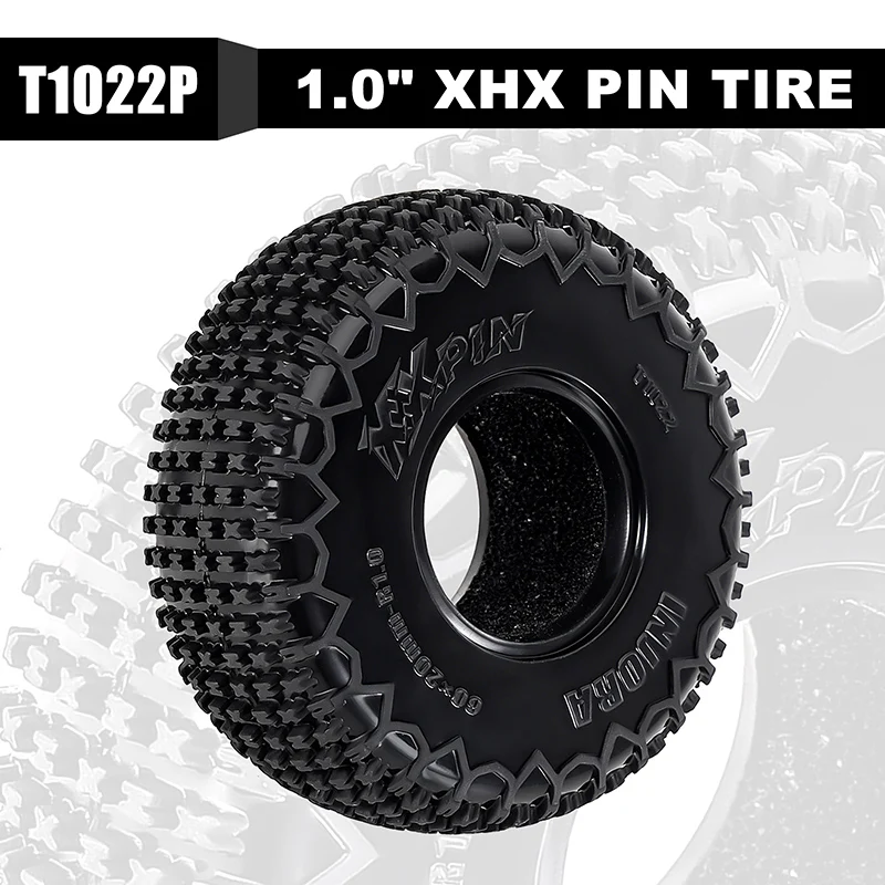 [US Warehouse] INJORA 1.0" 60*20mm XHX Pin Tires (T1022P) - Image 2