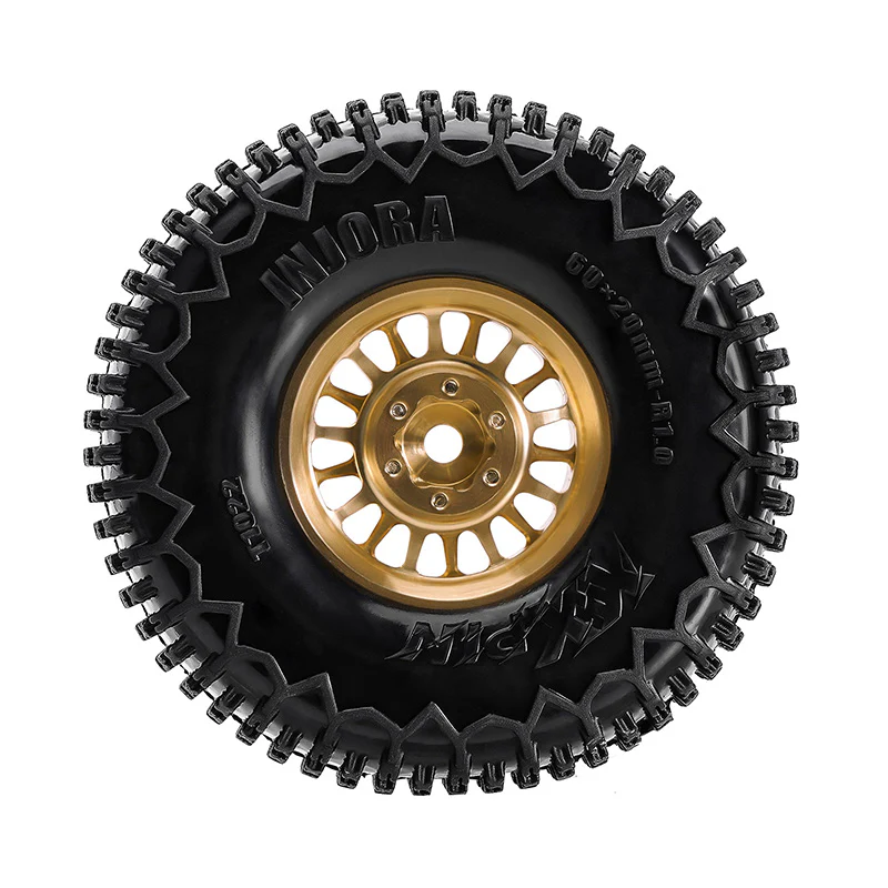 [US Warehouse] INJORA 1.0 XHX Pin Tires with 1.0 Plus Brass Beadlock Wheels Combo for 1/18 1/24 RC Crawlers - Image 10