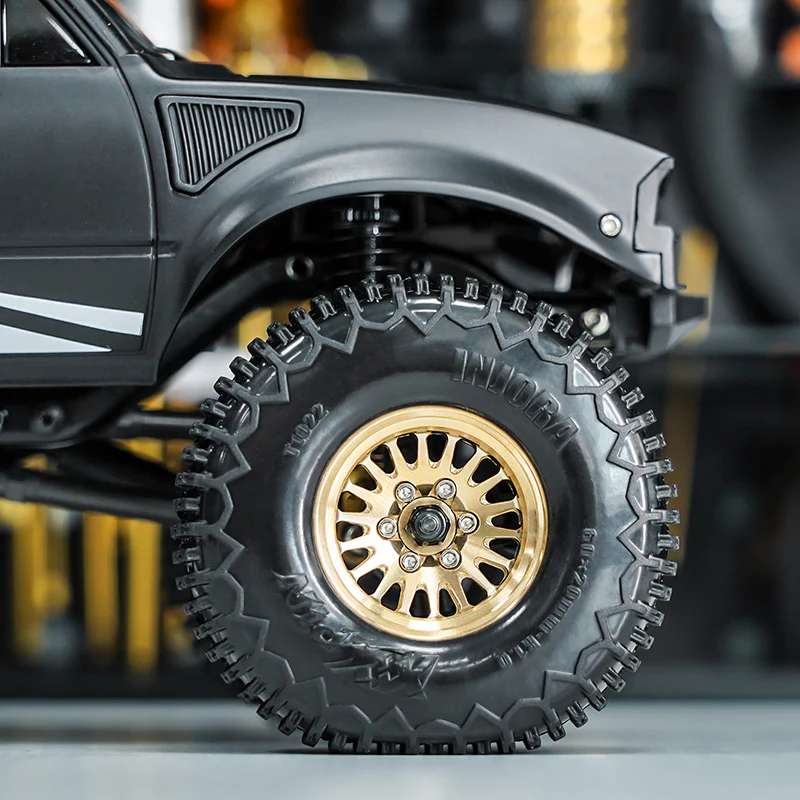 [US Warehouse] INJORA 1.0 XHX Pin Tires with 1.0 Plus Brass Beadlock Wheels Combo for 1/18 1/24 RC Crawlers - Image 4