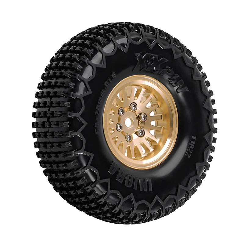 [US Warehouse] INJORA 1.0 XHX Pin Tires with 1.0 Plus Brass Beadlock Wheels Combo for 1/18 1/24 RC Crawlers - Image 7