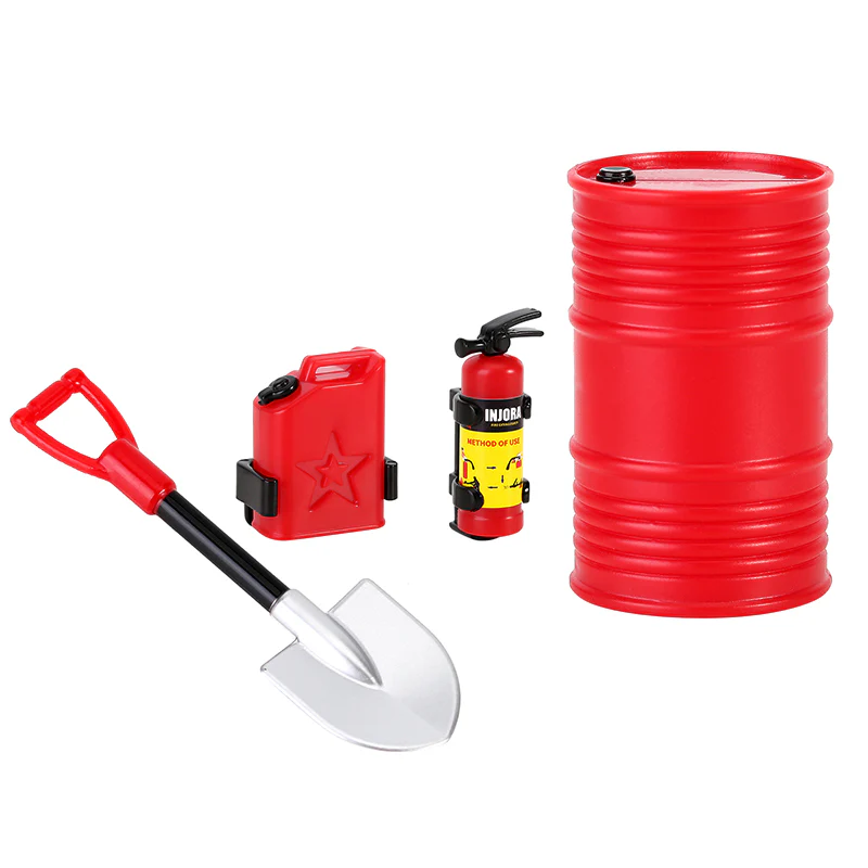 INJORA Mini Fuel Tank Fire Extinguisher Shovel Oil Drum Scale Accessories for 1/24 1/18 RC Crawlers - Image 38