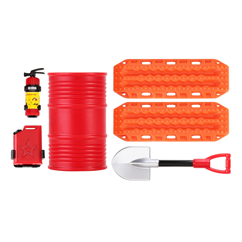 INJORA Mini Fuel Tank Fire Extinguisher Shovel Oil Drum Scale Accessories for 1/24 1/18 RC Crawlers - Image 42