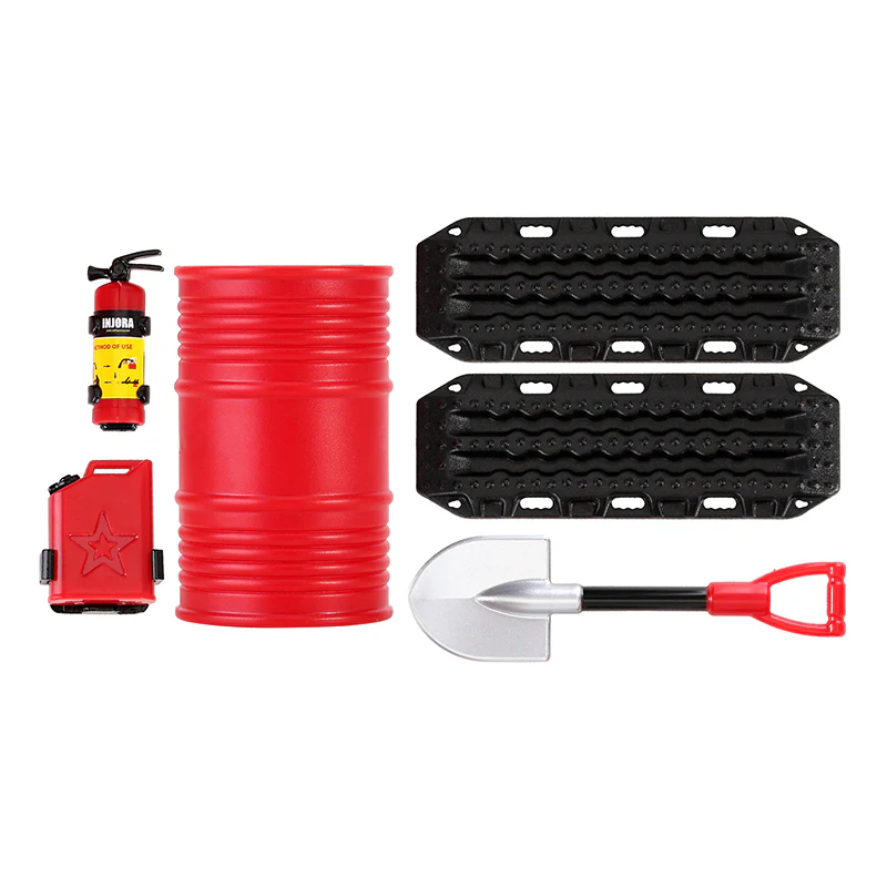 INJORA Mini Fuel Tank Fire Extinguisher Shovel Oil Drum Scale Accessories for 1/24 1/18 RC Crawlers - Image 43