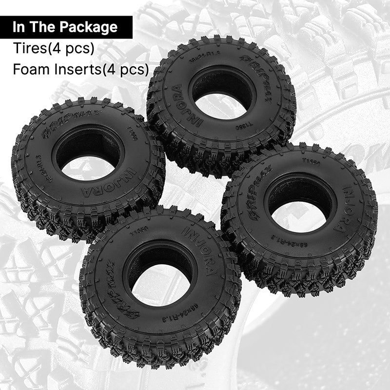 INJORA 1.3" 68*24mm Gripmax S4 Tires (T1350) (4) - Image 6