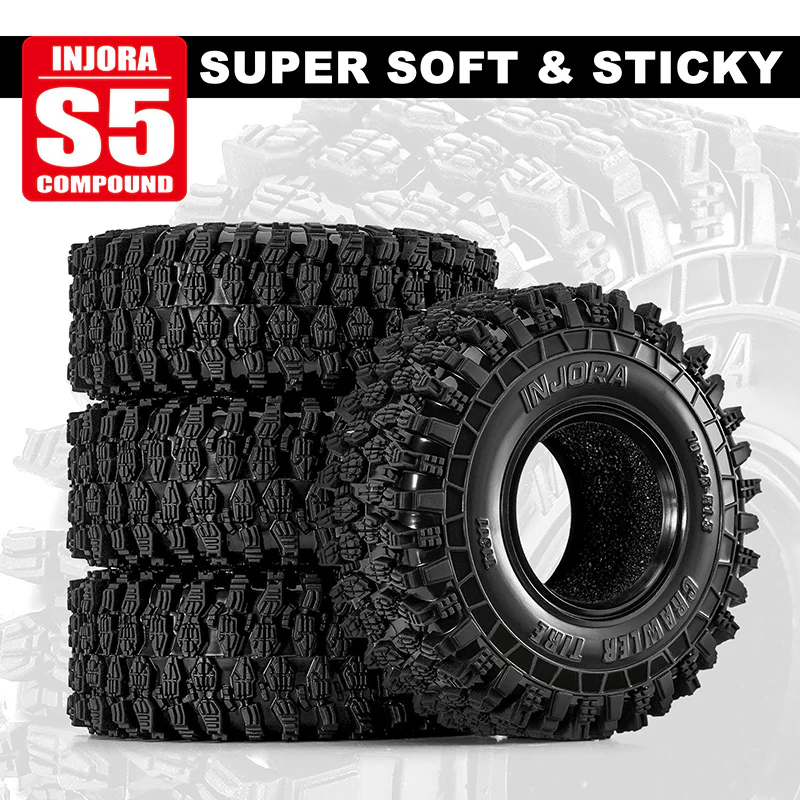 INJORA 1.3" 70*26mm Rock Crawling Tires (T1311) (4) - Image 5