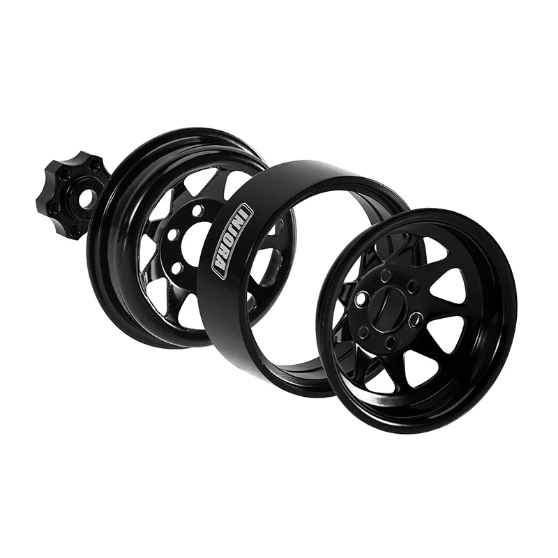 INJORA 1.3" Stamped Steel -4.05mm Offset Wheels for Micro Crawlers (W1312) - Image 3