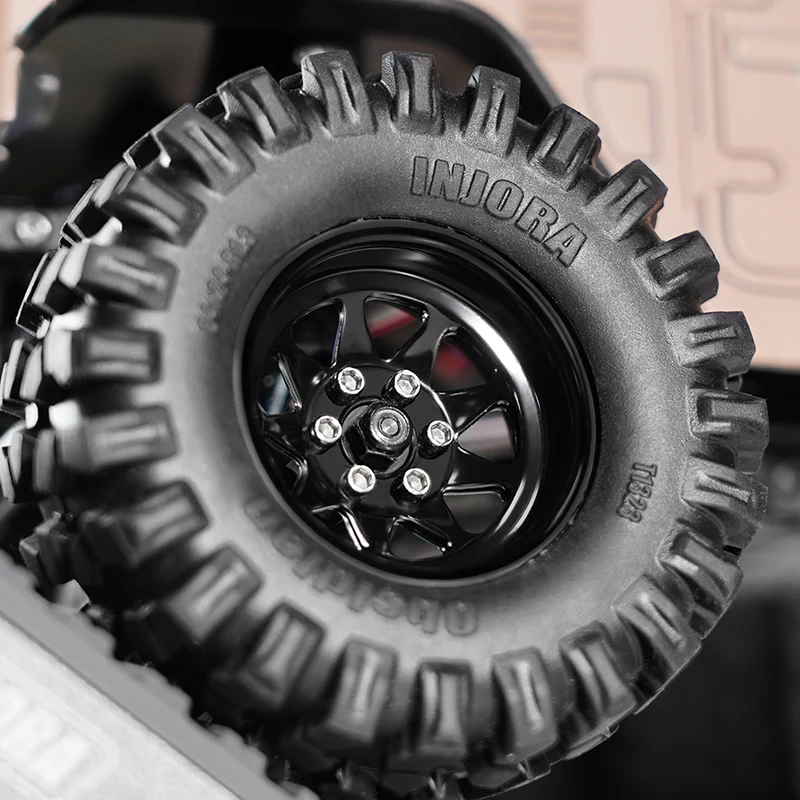 INJORA 1.3" Stamped Steel -4.05mm Offset Wheels for Micro Crawlers (W1312) - Image 6