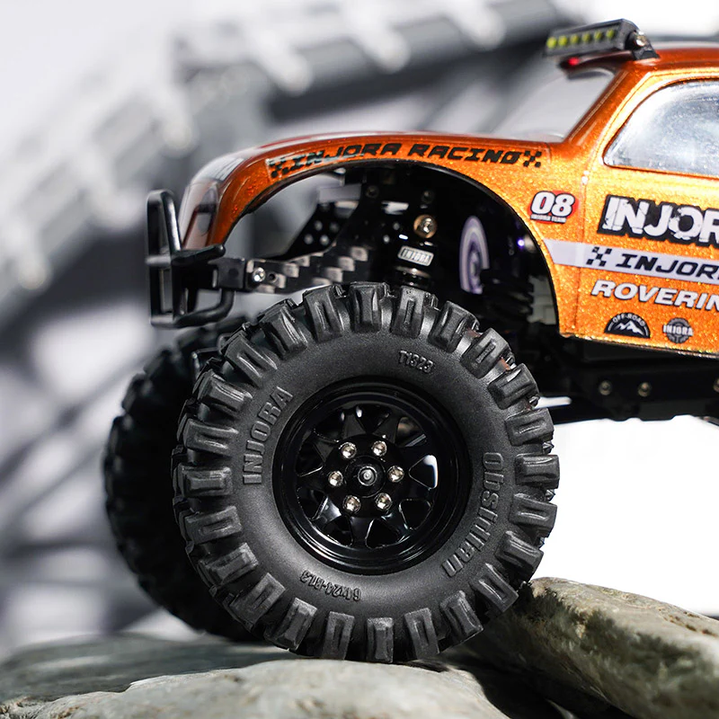 INJORA 1.3" Stamped Steel -4.05mm Offset Wheels for Micro Crawlers (W1312) - Image 7