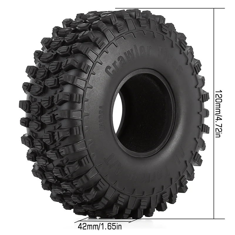 [Germany Clearance Deal] INJORA 1.9" 120*42mm All Terrain Tires for 1/10 RC Crawlers - Image 3
