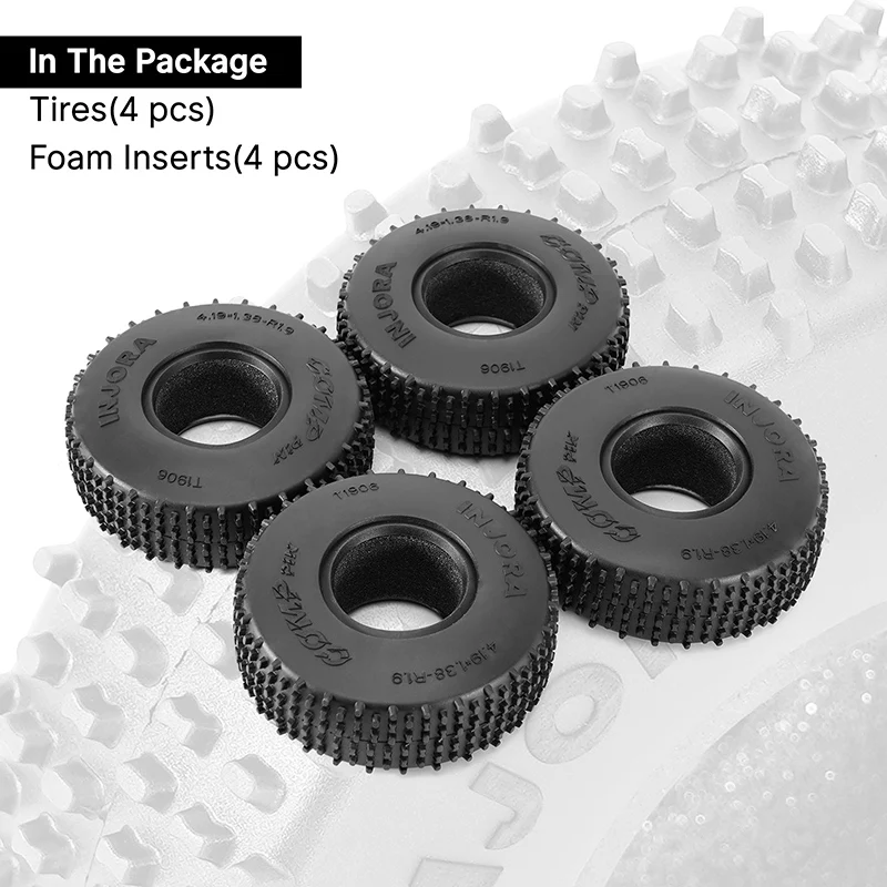 [Clearance Sale] INJORA 1.9" (106*35mm 4.19" OD) Comp Pin S4 Tires (T1906) (4) - Image 6