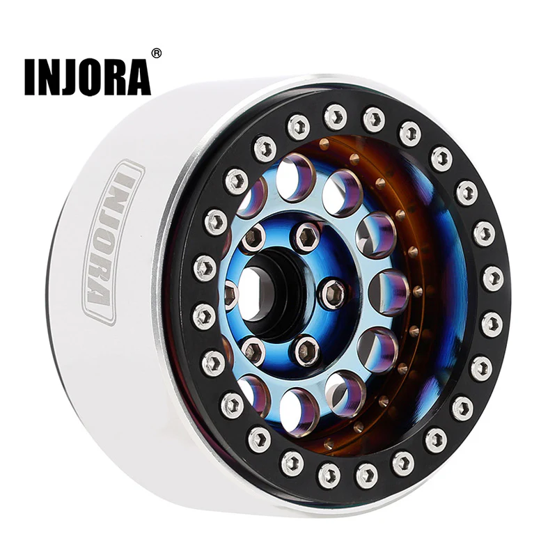 [Germany Clearance Deal] INJORA 1.9" Super Heavy Brass -10mm Offset Wheels for 1/10 RC Crawlers (W1957)