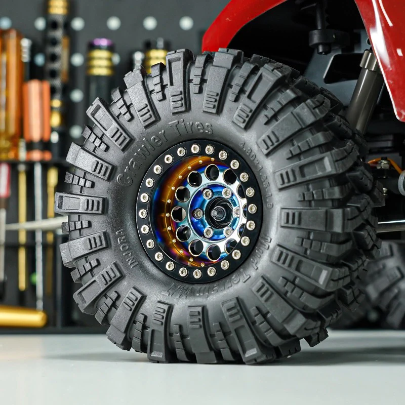 [Germany Clearance Deal] INJORA 1.9" Super Heavy Brass -10mm Offset Wheels for 1/10 RC Crawlers (W1957) - Image 5