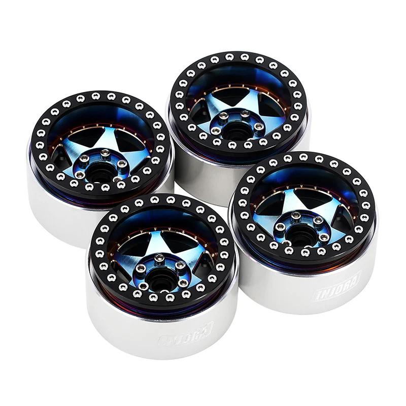 INJORA 1.9" Super Heavy Brass -10mm Offset Wheels for 1/10 RC Crawlers (W1958) - Image 10