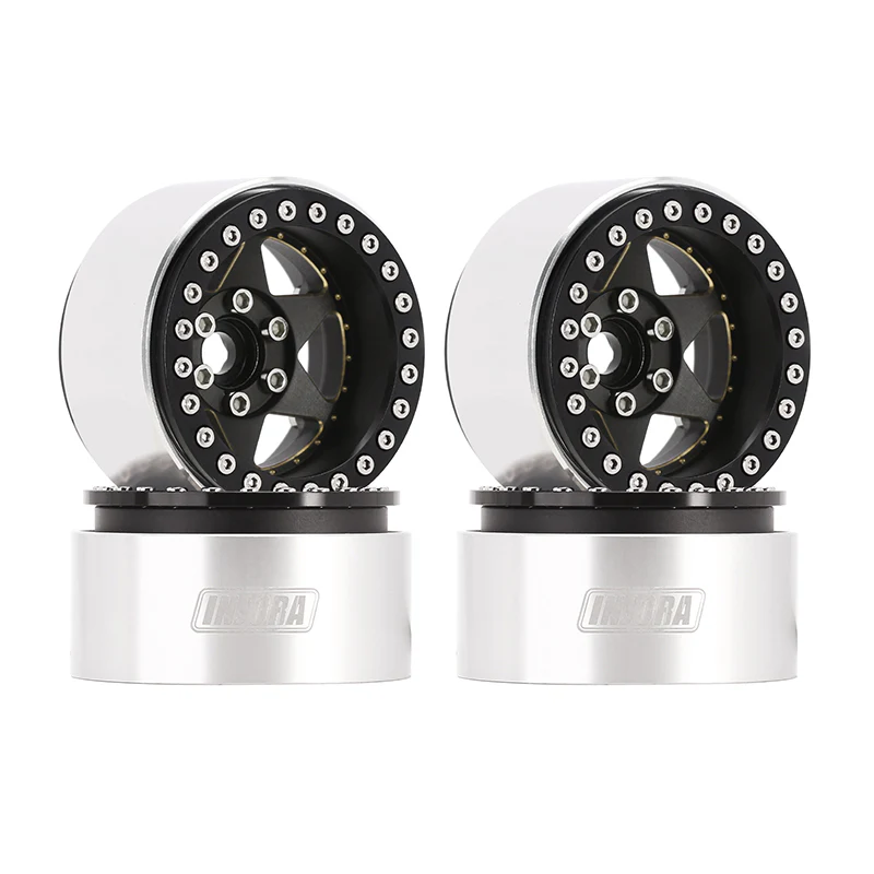 INJORA 1.9" Super Heavy Brass -10mm Offset Wheels for 1/10 RC Crawlers (W1958) - Image 11