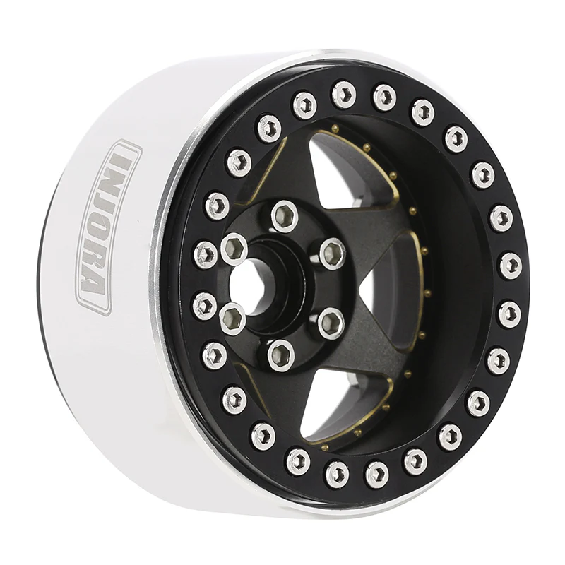 INJORA 1.9" Super Heavy Brass -10mm Offset Wheels for 1/10 RC Crawlers (W1958) - Image 13